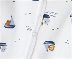 Name It bright white bådeprint natdragt